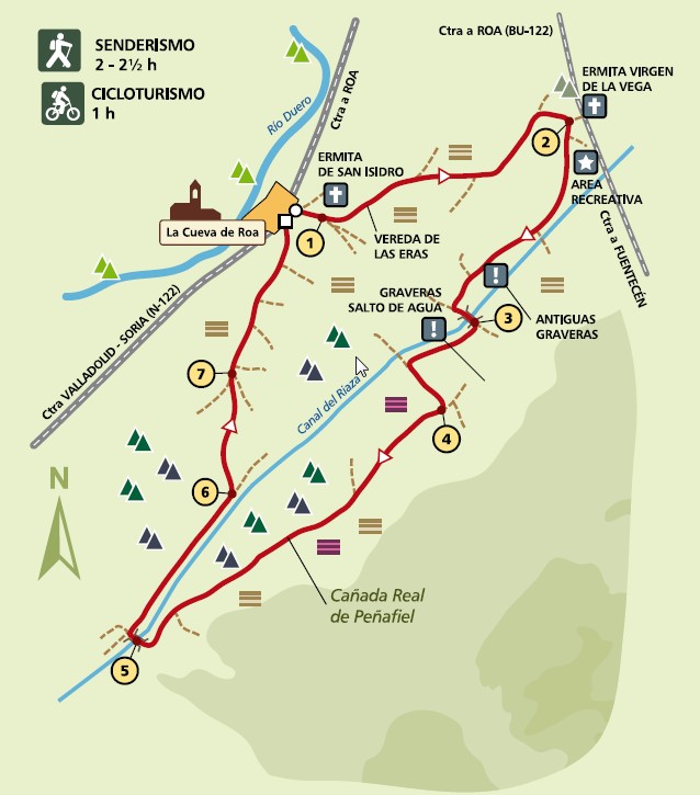 Mapa del Sendero de las Cañadas
